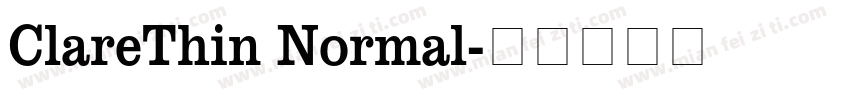 ClareThin Normal字体转换
